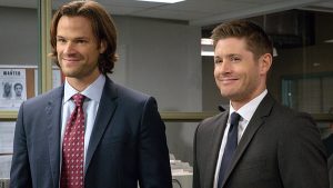 Supernatural -- "Plush" -- Image SN1107B_0101.jpg -- Pictured (L-R): Jared Padalecki as Sam and Jensen Ackles as Dean -- Photo: Liane Hentscher/The CW -- ÃÂ© 2015 The CW Network, LLC. All Rights Reserved.