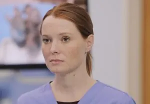 GREY'S ANATOMY - "The Me Nobody Knows" - Grey Sloan Memorial not only welcomes a new transfer resident, but also a patient who's the topic of conversation after accidently sending his sex tape to his entire congregation. Meanwhile, Richard wrestles with how to progress his relationship with Maggie when an old friend visits the hospital, and April brings in a case of a young boy from the Middle-East, on "Grey's Anatomy," THURSDAY, NOVEMBER 5 (8:00--9:00 p.m., ET) on the ABC Television Network. (ABC/Tony Rivetti) SAMANTHA SLOYAN