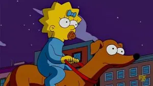 santa's little helper maggie the simpsons