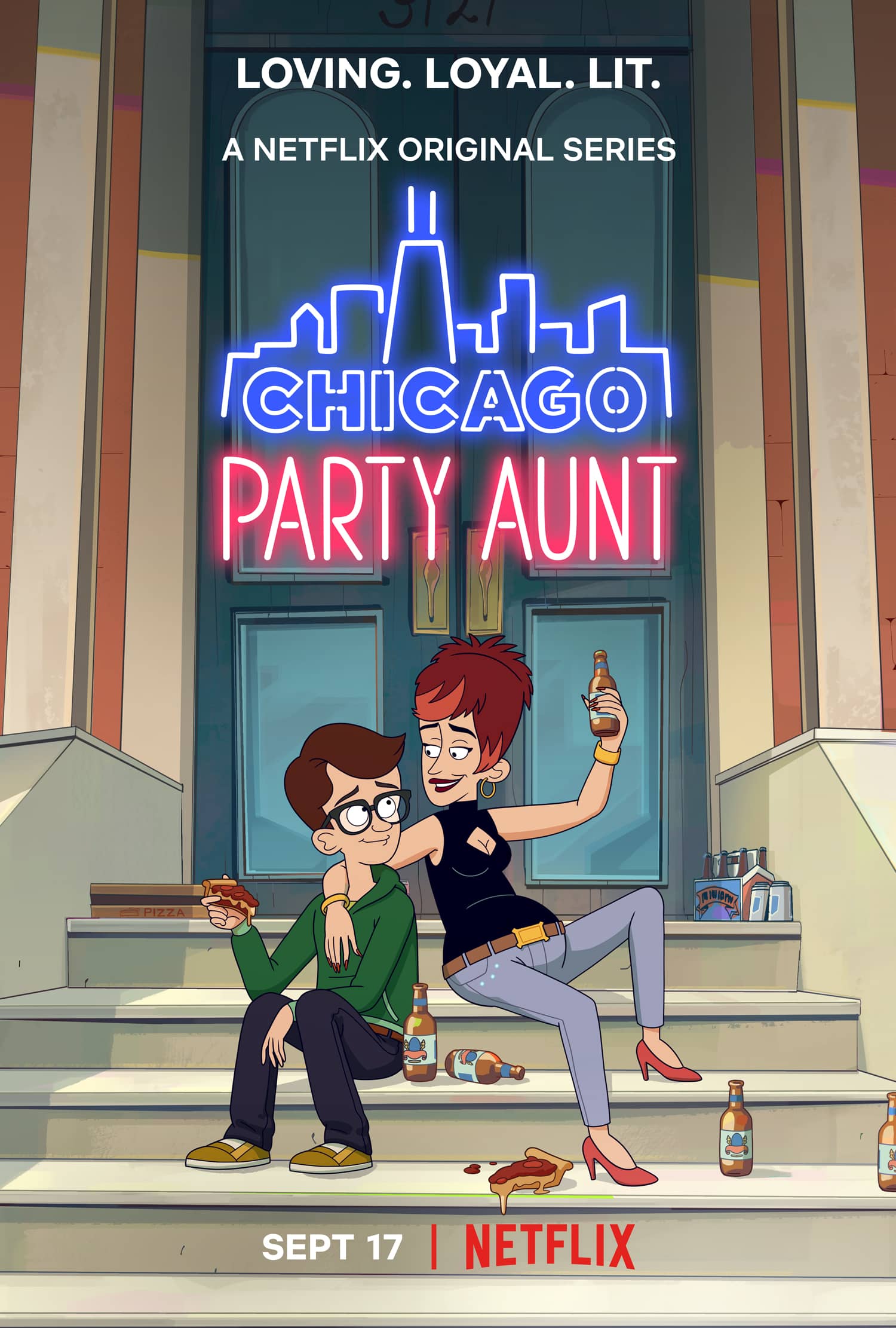 chicago party aunt posters