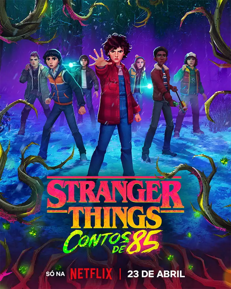 Stranger Things Contos de 85 poster final netflix pt